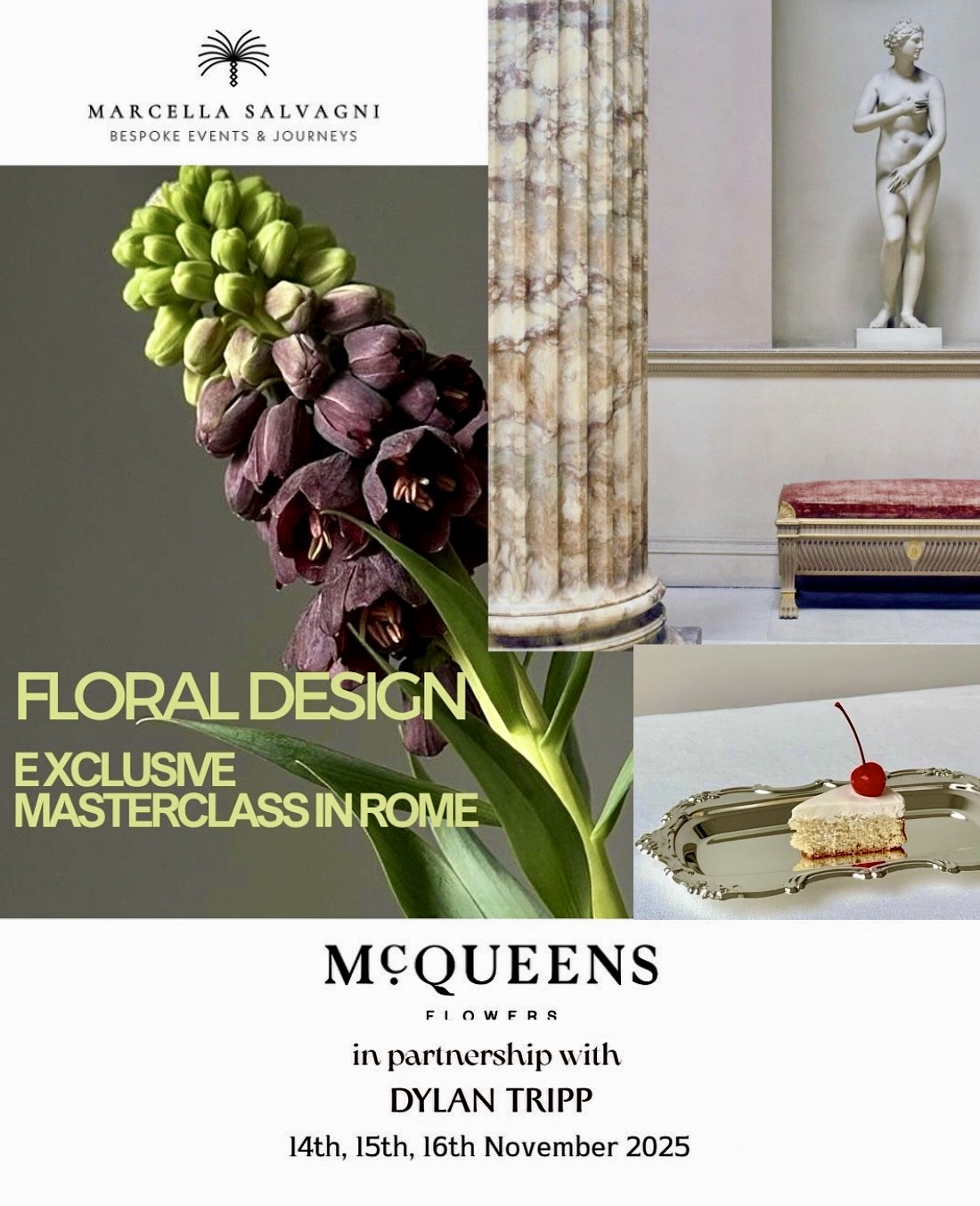 Floral Design Masterclass McQueens Flower School London & Dylan Tripp in Rome